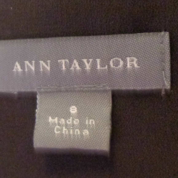 Ann Taylor Brown Ivory Animal Print Silk Dress 8 - Picture 6 of 6